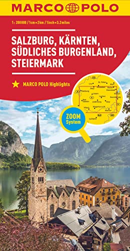 MARCO POLO Regionalkarte Österreich 02 Salzburg, Kärnten, Steiermark 1:200.000: mit südlichem Burgenland von MAIRDUMONT