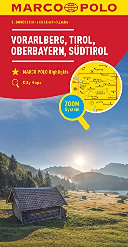 MARCO POLO Regionalkarte Österreich 03 Vorarlberg, Tirol 1:200.000: mit Oberbayern, Südtirol von MARCO POLO ein Imprint von MAIRDUMONT