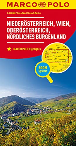 MARCO POLO Regionalkarte Österreich 01 Niederösterreich, Wien 1:200.000: mit nördlichem Burgenland, Wien