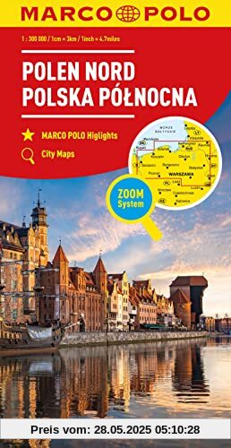 MARCO POLO Regionalkarte Polen Nord 1:300.000: Wegenkaart Schaal 1 : 300.000