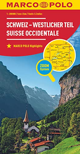 MARCO POLO Regionalkarte Schweiz 01 Westlicher Teil 1:200.000: Wegenkaart Schaal 1 : 200.000 von MARCO POLO ein Imprint von MAIRDUMONT