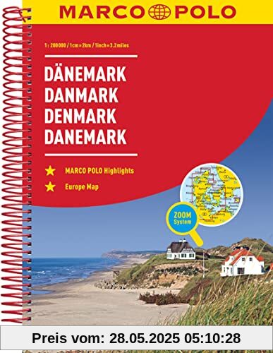 MARCO POLO Reiseatlas Dänemark 1:200.000: mit Europa 1:4,5 Mio. MARCO POLO Reiseatlas Dänemark 1:200.000: mit Europa 1:4,5 Mio.