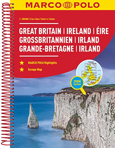 MARCO POLO Reiseatlas Großbritannien, Irland 1:300.000: mit Europa 1:4,5 Mio.