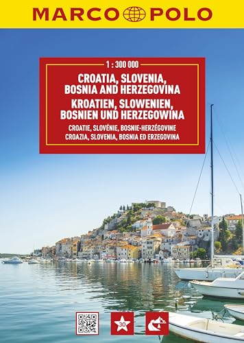 MARCO POLO Reiseatlas Kroatien, Slowenien, Bosnien und Herzegowina 1:300.000: Straßenatlas und Autoatlas mit Europa in 1:4,5 Mio. Spiralbindung von Mairdumont