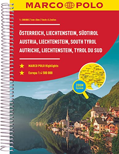 MARCO POLO Reiseatlas Österreich, Liechtenstein, Südtirol 1:200.000: mit Europa 1:4,5 Mio. von MAIRDUMONT