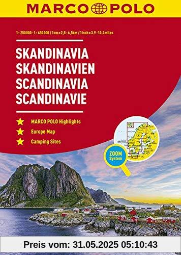 MARCO POLO Reiseatlas Skandinavien 1:250.000 / 1:650.000 (MARCO POLO Reiseatlanten)