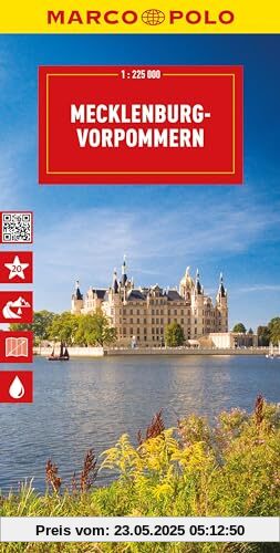 MARCO POLO Reisekarte Deutschland 02 Mecklenburg-Vorpommern 1:225.000: wegenkaart 1:200.000