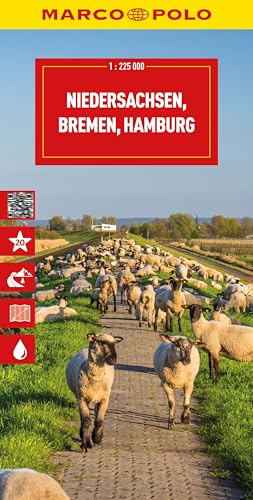 MARCO POLO Reisekarte Deutschland 03 Niedersachsen, Bremen, Hamburg 1:225.000: Straßenkarte und Autokarte mit sehenswerten Strecken, Highlights und digitaler Erweiterung von MARCO POLO ein Imprint von MAIRDUMONT