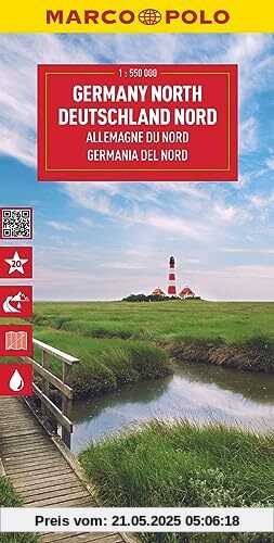 MARCO POLO Reisekarte Deutschland Nord 1:550.000