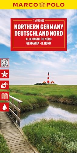 MARCO POLO Reisekarte Deutschland Nord 1:550.000: Straßenkarte und Autokarte mit sehenswerten Strecken, Highlights und digitaler Erweiterung (Marco Polo Wegenkaart)