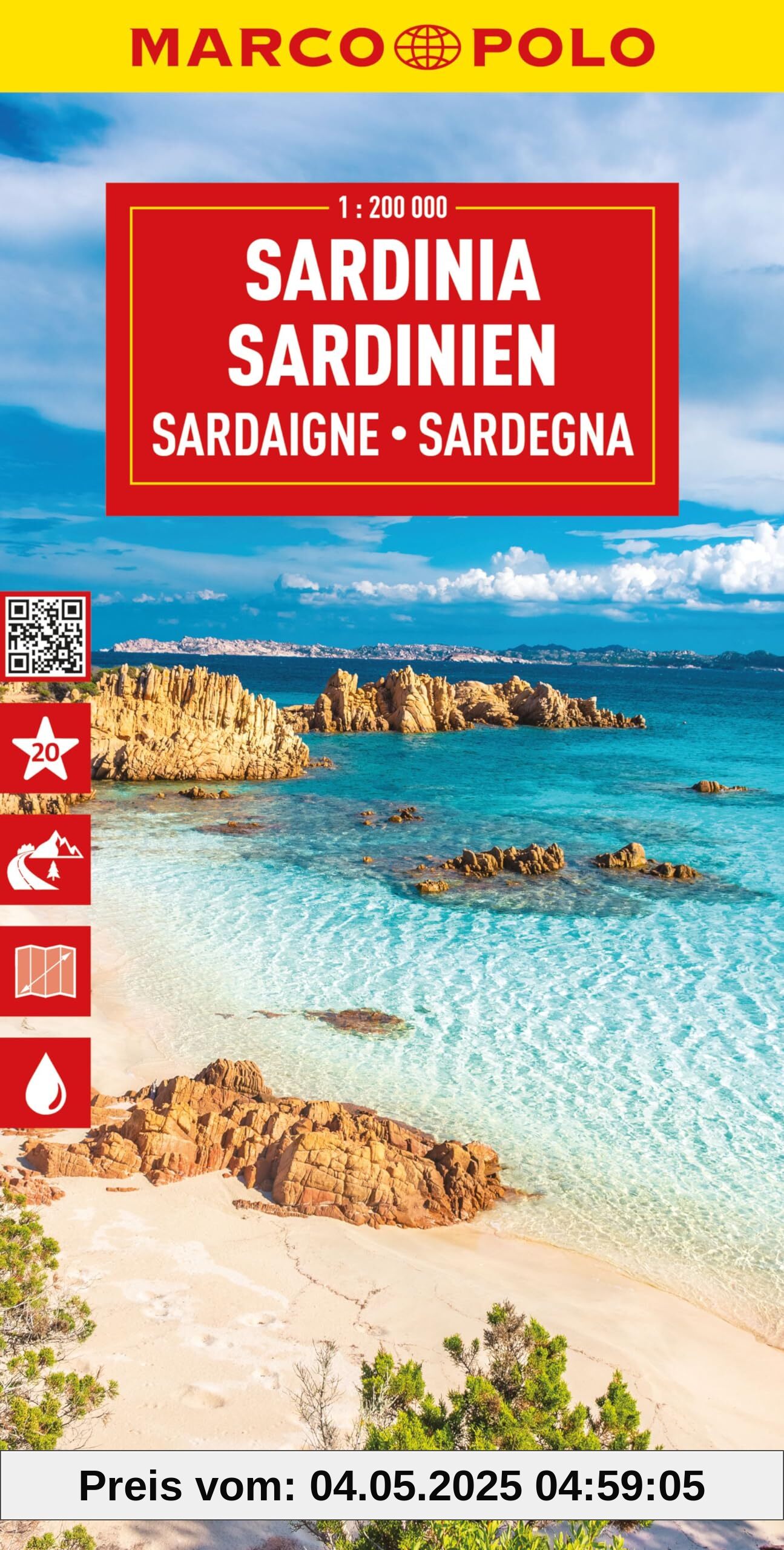 MARCO POLO Reisekarte Italien 15 Sardinien 1:200.000