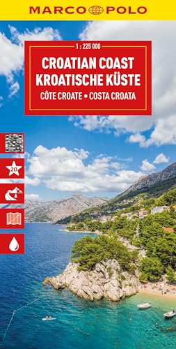 MARCO POLO Reisekarte Kroatische Küste 1:225.000: Adriatische Küstenstraße, Istrien, Dalmatien - Straßenkarte und Autokarte mit sehenswerten Strecken, ... und digitaler Erweiterung (Marco Polo Maps) von MARCO POLO ein Imprint von MAIRDUMONT