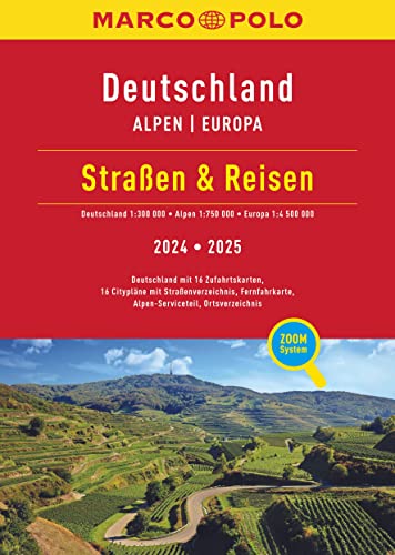 MARCO POLO Straßen & Reisen 2024/2025 Deutschland 1:300.000: Alpen 1:750.000, Europa 1:4,5 Mio. (MARCO POLO Reiseatlas)