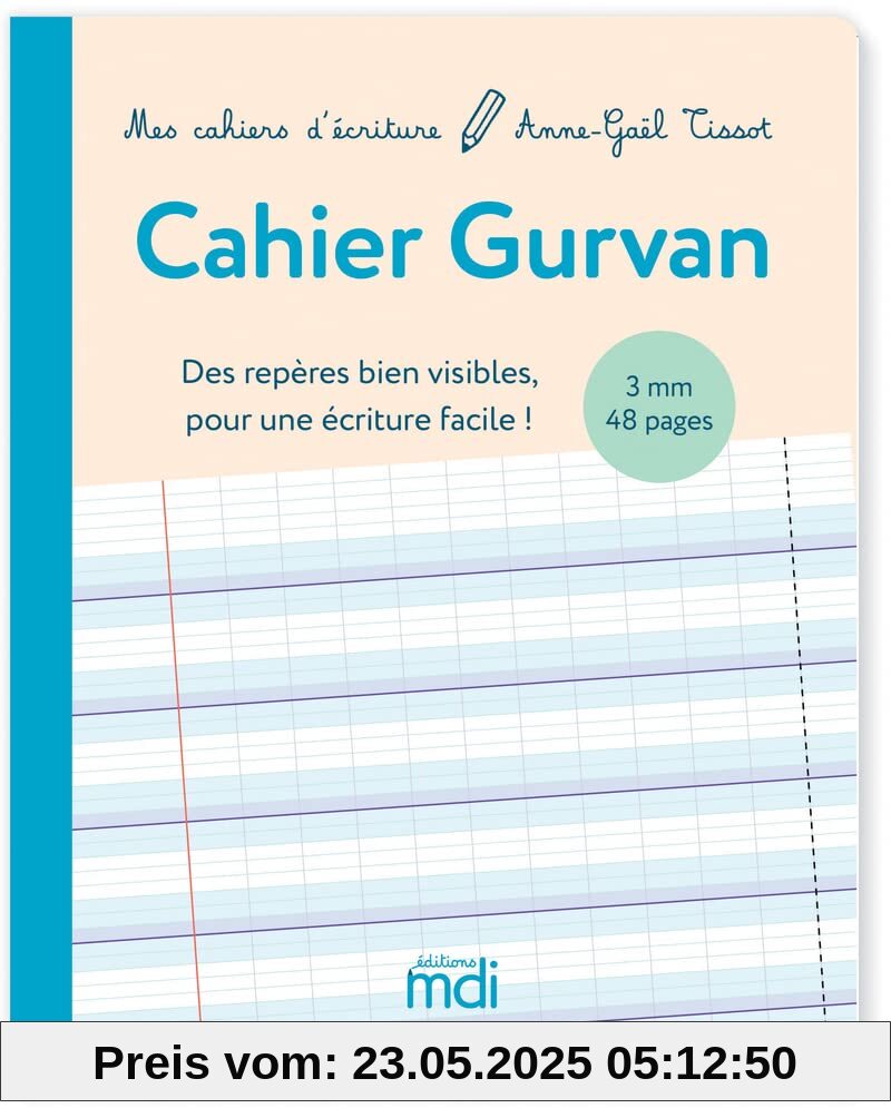 MDI Mes cahiers d'écriture Cahier Gurvan 3mm à la Française: Cahier d'activités vierge MDI Mes cahiers d'écriture Cahier Gurvan 3mm à la Française: Cahier d'activités vierge