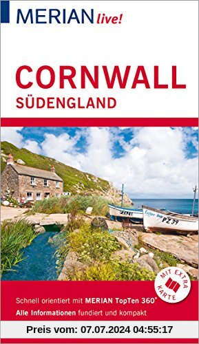 MERIAN live! Reiseführer Cornwall Südengland: Mit Extra-Karte zum Herausnehmen