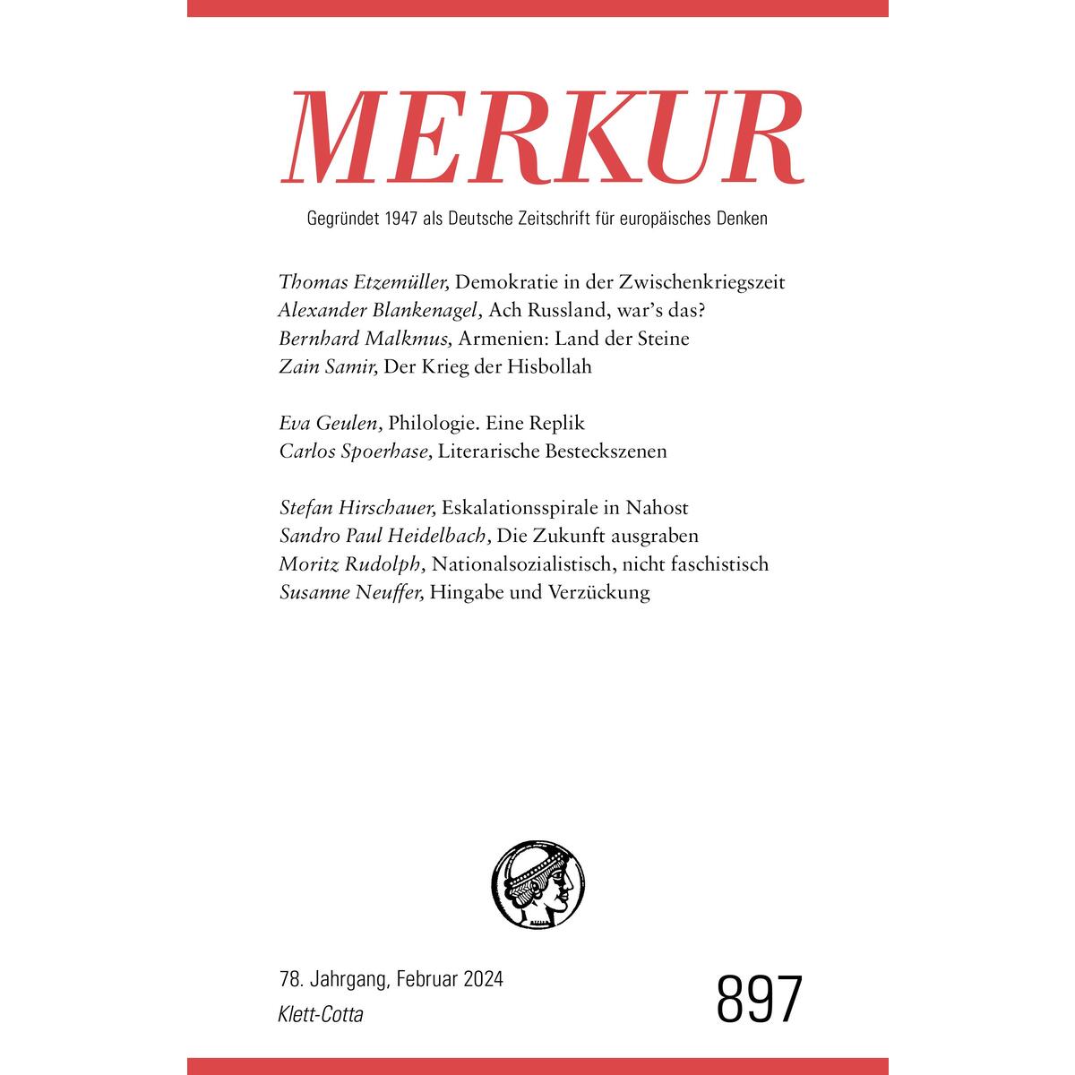 MERKUR 2/2024, Jg.78 MERKUR 2/2024, Jg.78 von Klett-Cotta Verlag