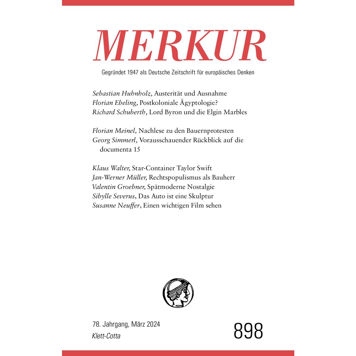 MERKUR 3/2024, Jg.78 MERKUR 3/2024, Jg.78 von Klett-Cotta Verlag
