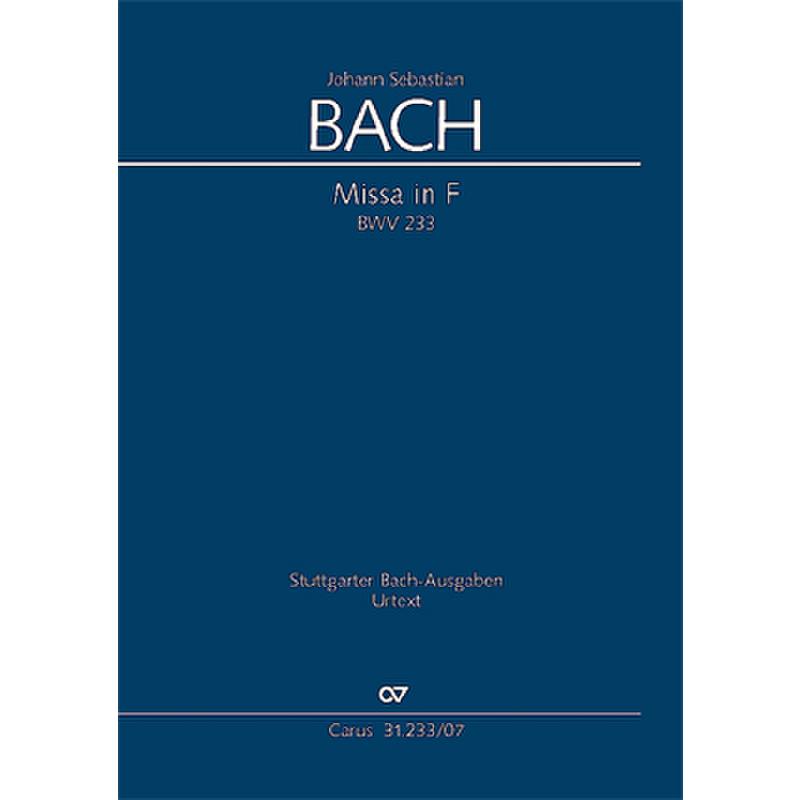 Messe F-Dur BWV 233