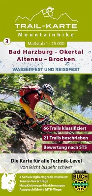 MTB Trail-Karte Bad Harzburg - Okertal - Altenau - Brocken von Schmidt-Buch-Verlag, Wernigerode