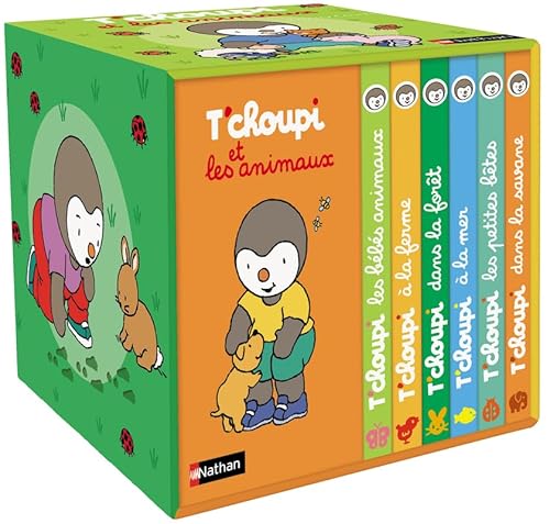 Ma petite bibliothèque - T'choupi et les animaux: Coffret en 6 volumes : T'choupi à la mer ; T'choupi dans la savane ; T'choupi les bébés animaux ; ... à la ferme ; T'choupi les petites bêtes Ma petite bibliothèque - T'choupi et les animaux: Coffret en 6 volumes : T'choupi à la mer ; T'choupi dans la savane ; T'choupi les bébés animaux ; ... à la ferme ; T'choupi les petites bêtes