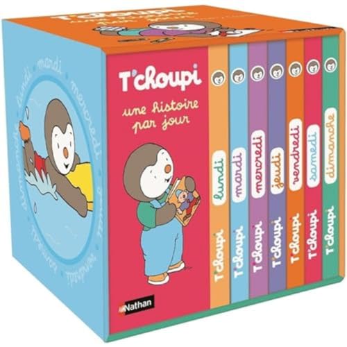 Ma petite bibliothèque - T'choupi une histoire par jour: 7 volumes von NATHAN