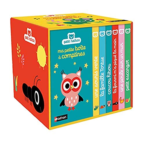Ma petite boîte à comptines: Coffret en 6 volumes : Une souris verte ; La famille tortue ; Coucou hibou ; La fourmi m'a piqué la main ; Une poule sur un mur ; Petit escargot