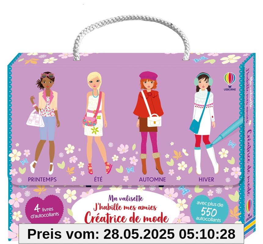 Ma valisette J'habille mes amies Créatrice de mode - Dès 7 ans: Coffret en 4 voulmes : Collection printemps ; Collection Eté ; Collection Automne ; Collection Hiver