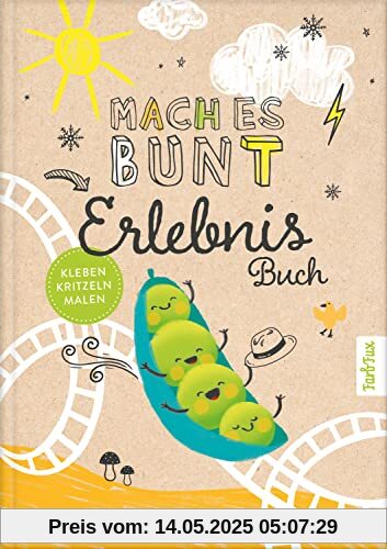 Mach es bunt Erlebnisbuch: Das Tagebuch für besondere Erlebnisse, im Alltag & Zuhause, für Kurzurlaube, Ausflüge & sonstige Abenteuer | Mitmachbuch für Kinder ab 6 Jahre zum Gestalten und Erinnern
