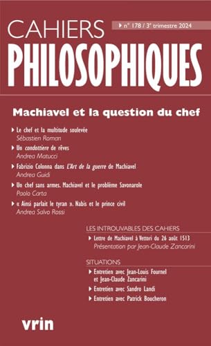 Machiavel Et La Question Du Chef (Cahiers Philosophiques) Machiavel Et La Question Du Chef (Cahiers Philosophiques) von Librairie Philosophique J. Vrin