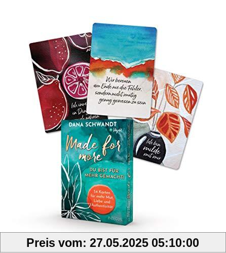 Made for more – Du bist für mehr gemacht! Das Kartenset.: 54 Karten für mehr Mut, Liebe und Authentizität Made for more – Du bist für mehr gemacht! Das Kartenset.: 54 Karten für mehr Mut, Liebe und Authentizität