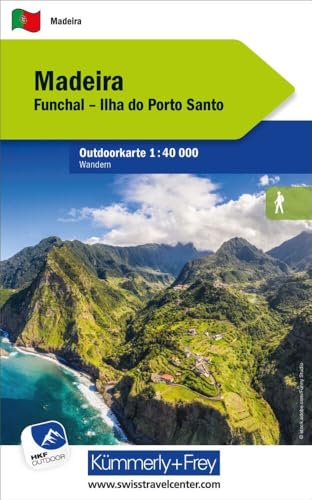Kümmerly+Frey Outdoorkarte Madeira 1:40.000: Mit Funchal und Ilha do Porto Santo. Schönste Touren für Wanderer! Wetterfest und leicht lesbar von Hallwag Kümmerly+Frey