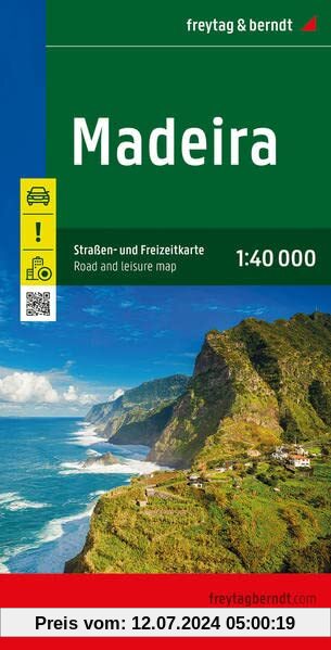Madeira, Straßen- und Freizeitkarte 1:40.000, freytag & berndt: Inklusive Infoguide mit Ausflugszielen (freytag & berndt Auto + Freizeitkarten)