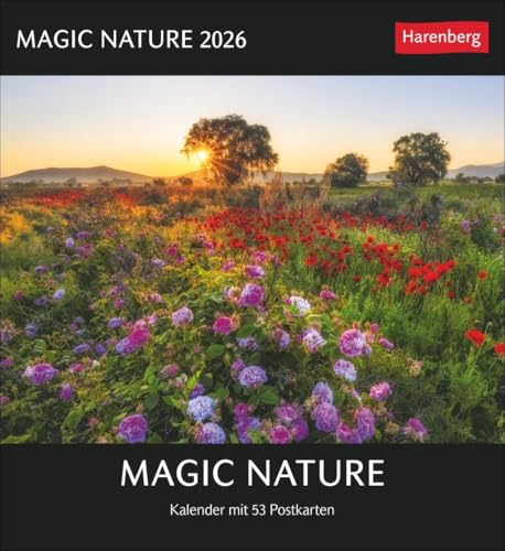 Magic Nature Postkartenkalender Kalender 2026 - Kalender mit 53 Postkarten: Tischkalender zum Aufstellen und Aufhängen mit 53 Postkarten: Landschafts- und Tierfotos zum Sammeln und Verschicken von Harenberg