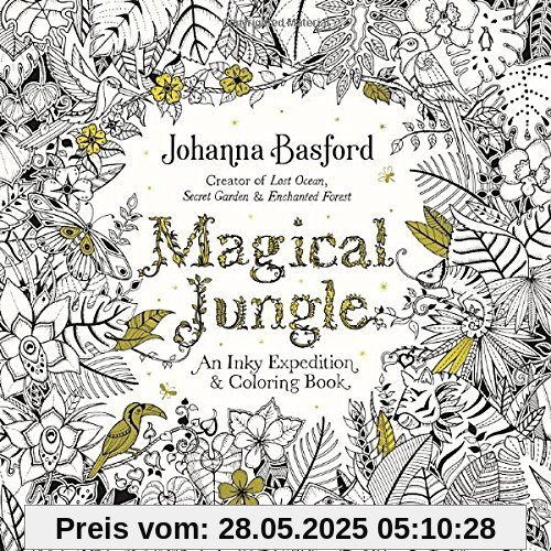 Magical Jungle: An Inky Expedition and Coloring Book for Adults
