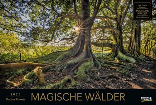 Magische Wälder 2026: Großer Foto-Wandkalender mit Bildern aus bunten Wäldern. Edler schwarzer Hintergrund. PhotoArt Panorama Querformat: 58x39 cm. Magische Wälder 2026: Großer Foto-Wandkalender mit Bildern aus bunten Wäldern. Edler schwarzer Hintergrund. PhotoArt Panorama Querformat: 58x39 cm. von Korsch Verlag
