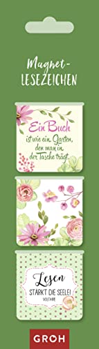 Magnetlesezeichen Ein Buch ist wie ein Garten, den man in der Tasche trägt.: magnetisches Lesezeichen von Groh Verlag