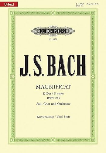 Magnificat D-Dur BWV 243, Klavierauszug: Soli, Chor und Orchester. Neue Ausgabe (Edition Peters)