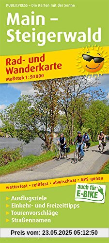 Main - Steigerwald: Rad- und Wanderkarte mit Ausflugszielen, Einkehr- & Freizeittipps, wetterfest, reißfest, abwischbar, GPS-genau. 1:50000 (Rad- und Wanderkarte / RuWK)