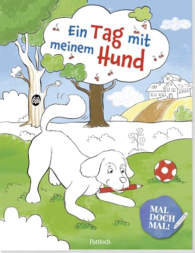 Mal doch mal! – Ein Tag mit meinem Hund: Ab 4 Jahren. Tolles Geschenk zum Schulstart mit süßen Hunden & spannenden Infos (Malbücher für Kinder zum Ausmalen, Kritzeln und Sachensuchen) von Pattloch Geschenkbuch