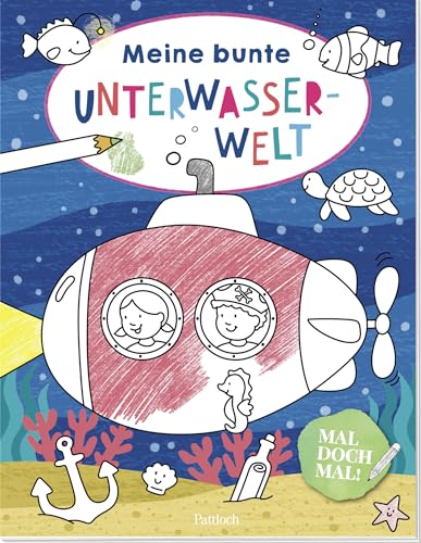 Mal doch mal! - Meine bunte Unterwasserwelt: Ab 4 Jahren | Mit spannenden Meer-Motiven und Infos zu seinen Bewohnern (Malbücher für Kinder zum Ausmalen, Kritzeln und Sachensuchen)