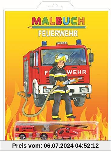 Malbuch Feuerwehr: mit 2 Spielzeugen (Malbücher mit ..., Band 2)