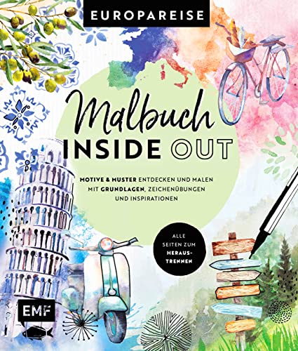 Malbuch Inside Out: Watercolor Europareise: Motive und Muster entdecken und malen – Mit Grundlagen, Zeichenübungen und Inspirationen – Alle Seiten zum Heraustrennen Malbuch Inside Out: Watercolor Europareise: Motive und Muster entdecken und malen – Mit Grundlagen, Zeichenübungen und Inspirationen – Alle Seiten zum Heraustrennen von Edition Michael Fischer / EMF Verlag