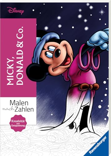 Disney Malen nach Zahlen: Micky, Donald & Co. - Disney Malbuch für Erwachsene