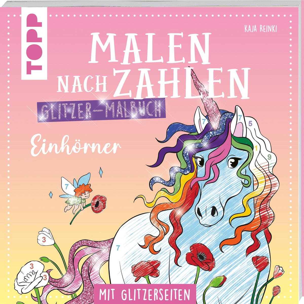 Malen nach Zahlen Glitzer-Malbuch Einhörner von Frech Verlag GmbH