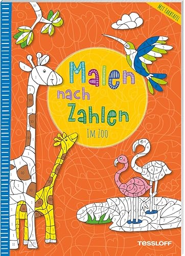 Malen nach Zahlen. Im Zoo: Mit ausklappbarer Farbtafel (Malbücher und -blöcke) von Tessloff Verlag Ragnar Tessloff GmbH & Co. KG