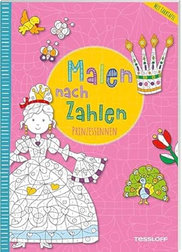 Malen nach Zahlen. Prinzessinnen / mit ausklappbarer Farbtafel / 24 schöne Prinzessinnen-Motive / Für Kinder ab 8 Jahren: Mit ausklappbarer Farbtafel. Ab 8 Jahren von Tessloff Verlag Ragnar Tessloff GmbH & Co. KG