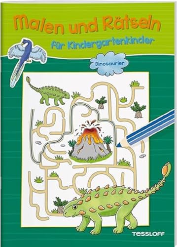 Malen und Rätseln für Kindergartenkinder. Dinosaurier / Coole Rätsel und Malbilder für Kinder ab 3 Jahren / Ein Must-Have für kleine Dino-Fans: ... für Kinder ab 3 Jahren (Rätsel, Spaß, Spiele) von Tessloff Verlag Ragnar Tessloff GmbH & Co. KG