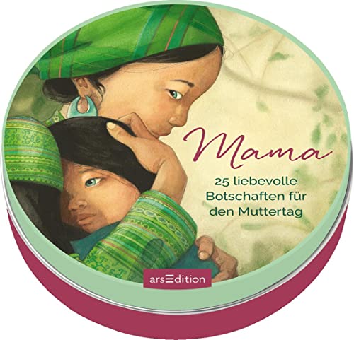 Mama: 25 liebevolle Botschaften zum Muttertag | Dekorative Karten in einer runden Metalldose