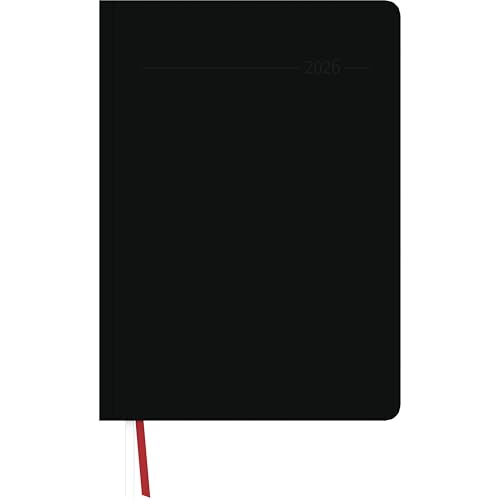 Manager-Timer XL Tucson schwarz 2026 - Cheftimer A4 (21,7x30,3 cm) - 1 Woche 2 Seiten - 160 Seiten - Tucson-Einband - Zettler von ZETTLER Kalender