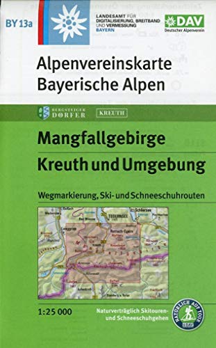 Mangfallgebirge, Kreuth und Umgebung: Topographische Karte 1:25.000 mit Wegmarkierung, Ski- und Schneeschuhrouten (Alpenvereinskarten) von Deutscher Alpenverein